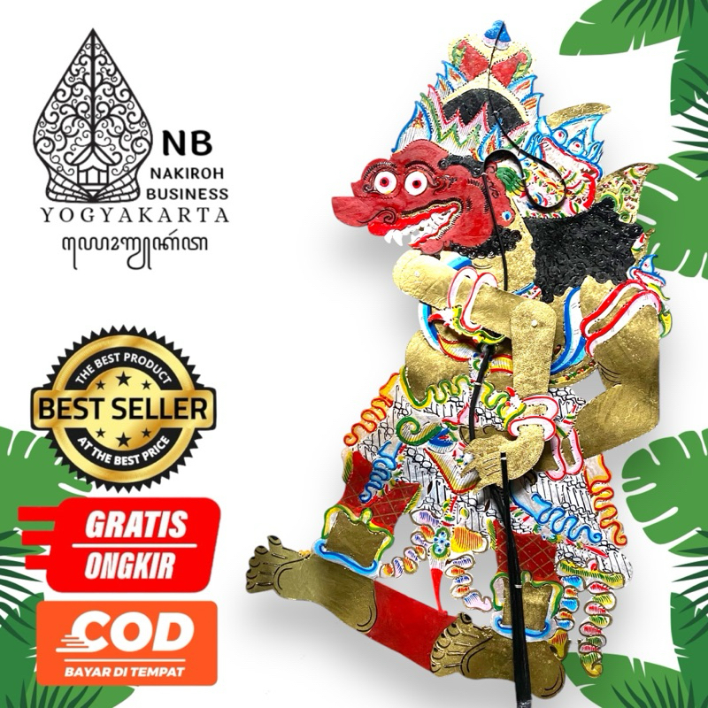 NAKIROHBUSINESS KUMBOKARNO Wayang kulit BUTO KUMBOKARNO JUMBO -+ 80 CM