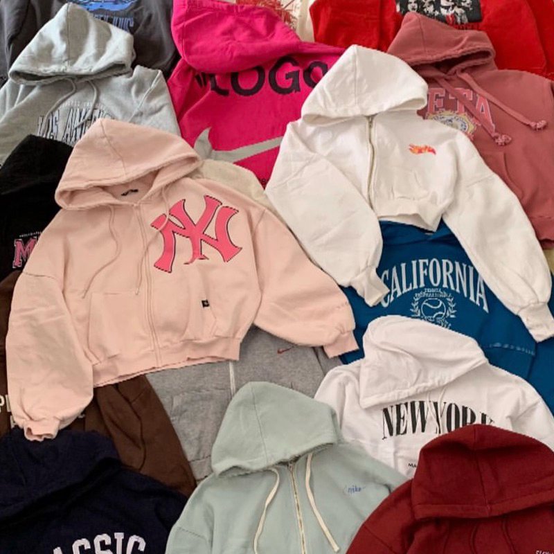 (COD) Sweater Oversize Lengan Balon Full Motif Sweater Premium Crewneck Murah Hoodie Crop Motif