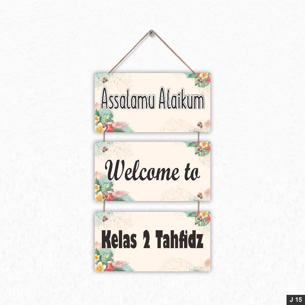 Hiasan Dekorasi Dinding Penanda Kelas Aesthetic J15