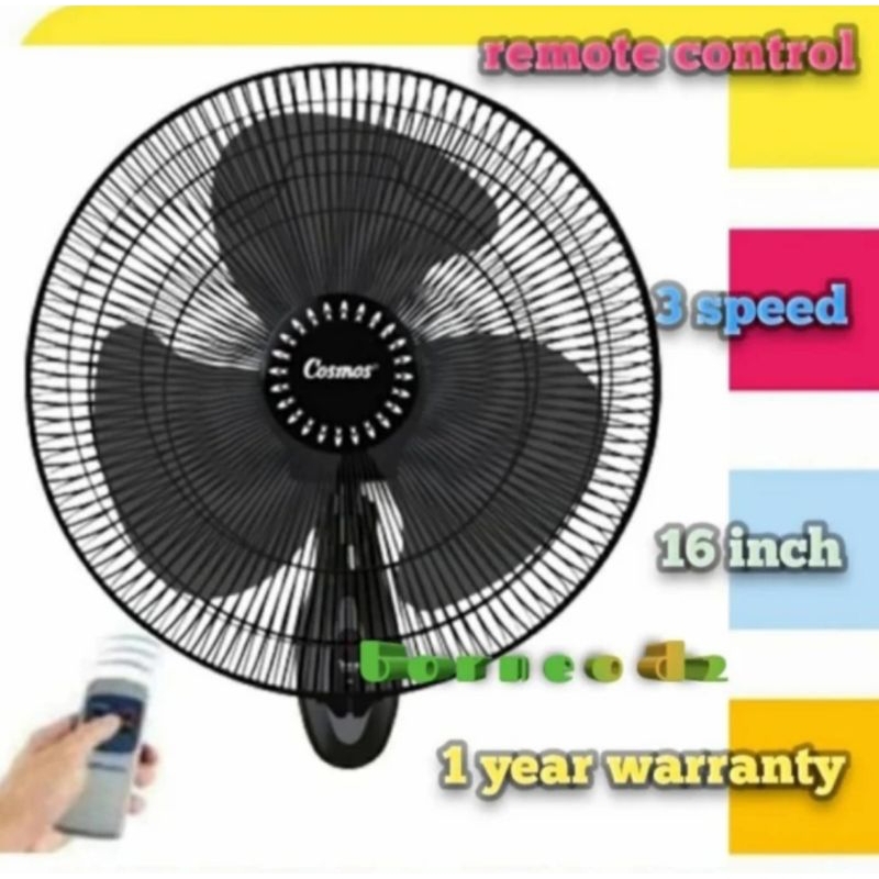Kipas Dinding Remote Cosmos 16WFGR