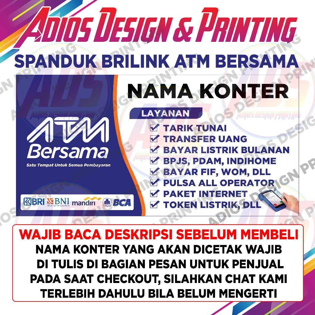 Spanduk Banner Brilink / Spanduk Banner Atm Bersama Brilink