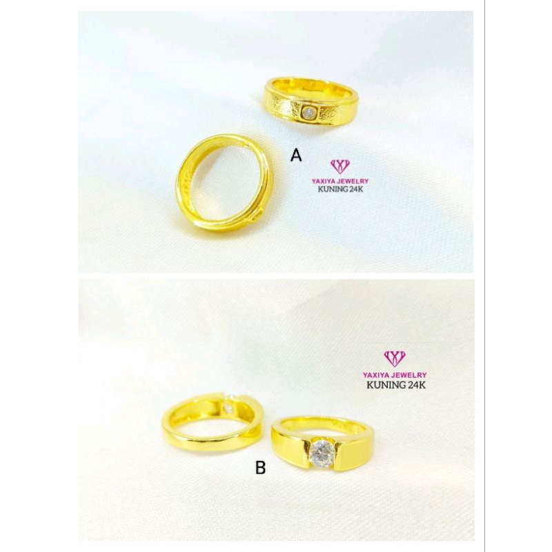 cincin mata 1/2 dan 1 suku lapis emas 24k