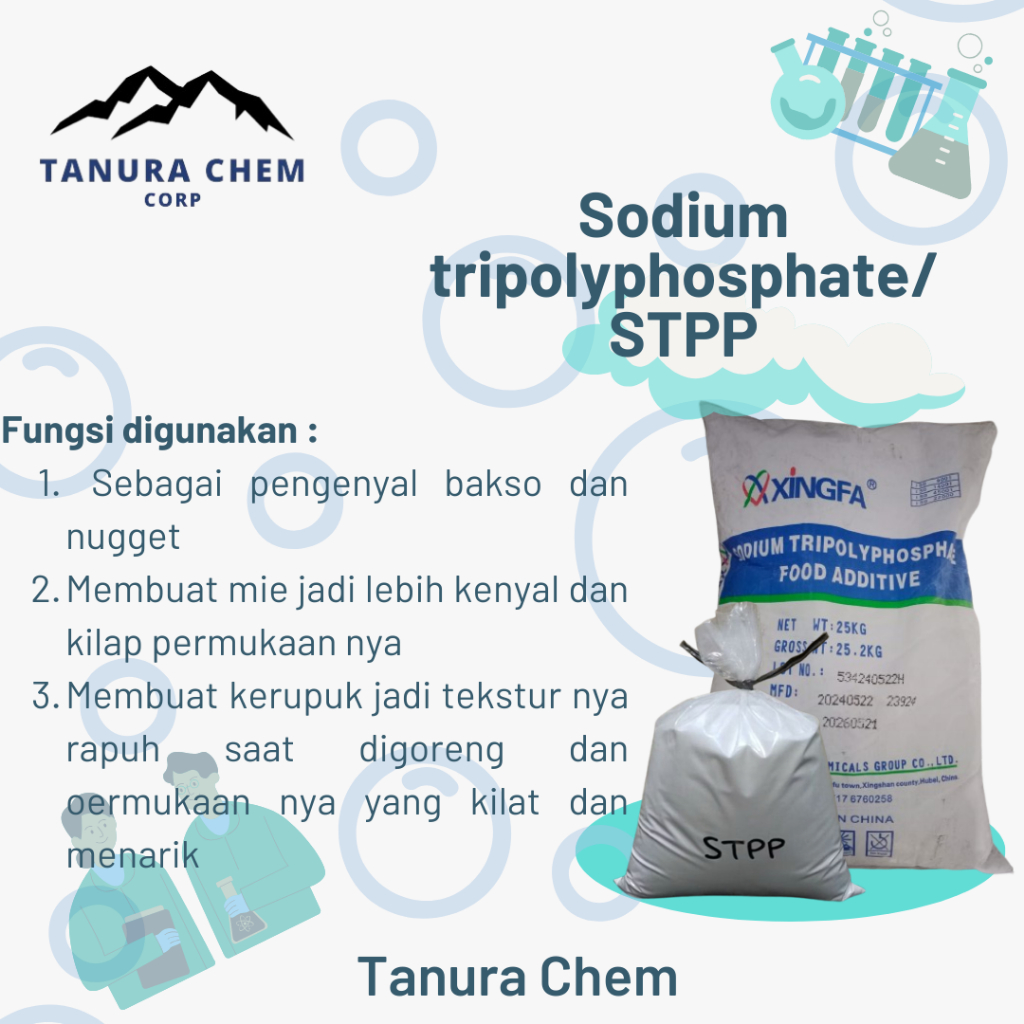 

STPP Pengenyal Bakso / Sodium Tripolyphosphate Food Grade 1 Kg