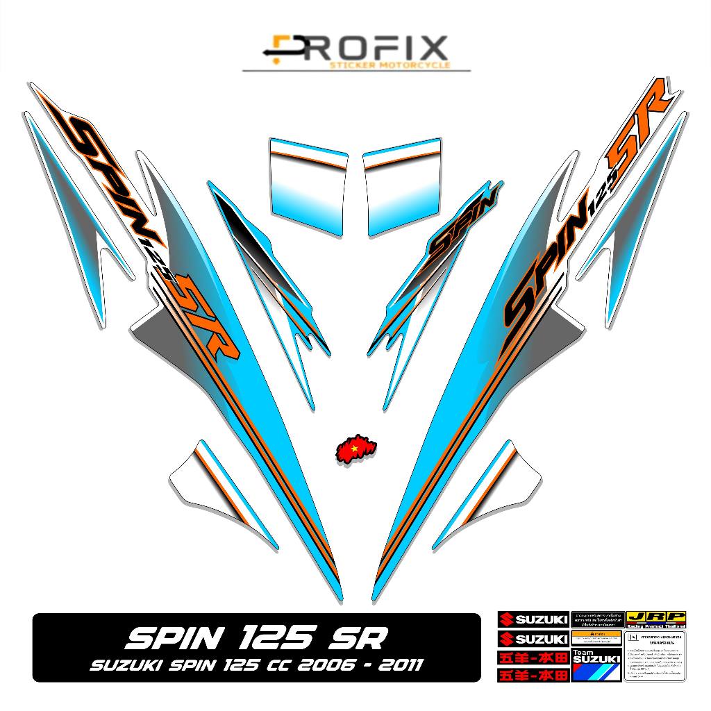 STRIPING SUZUKI SPIN 125 SR MOTIF 4 2006-2011 STICKER DECAL SPIN 125 SR STIKER SPIN 125 SR