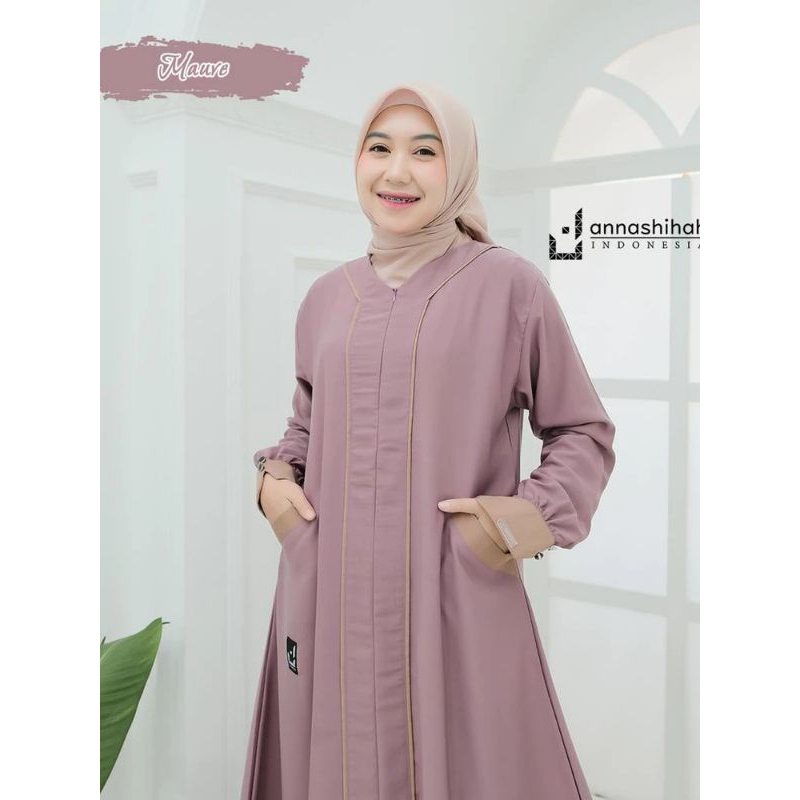Annasihah Gamis Yunia Dress Polos Dress Yoris