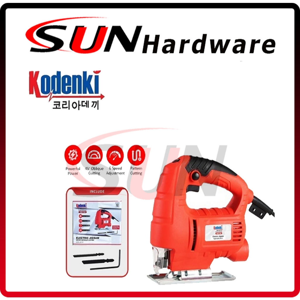 Mesin Jigsaw Gergaji Ukir Potong Triplek Kodenki Variable Speed Jig Saw Listrik Kayu