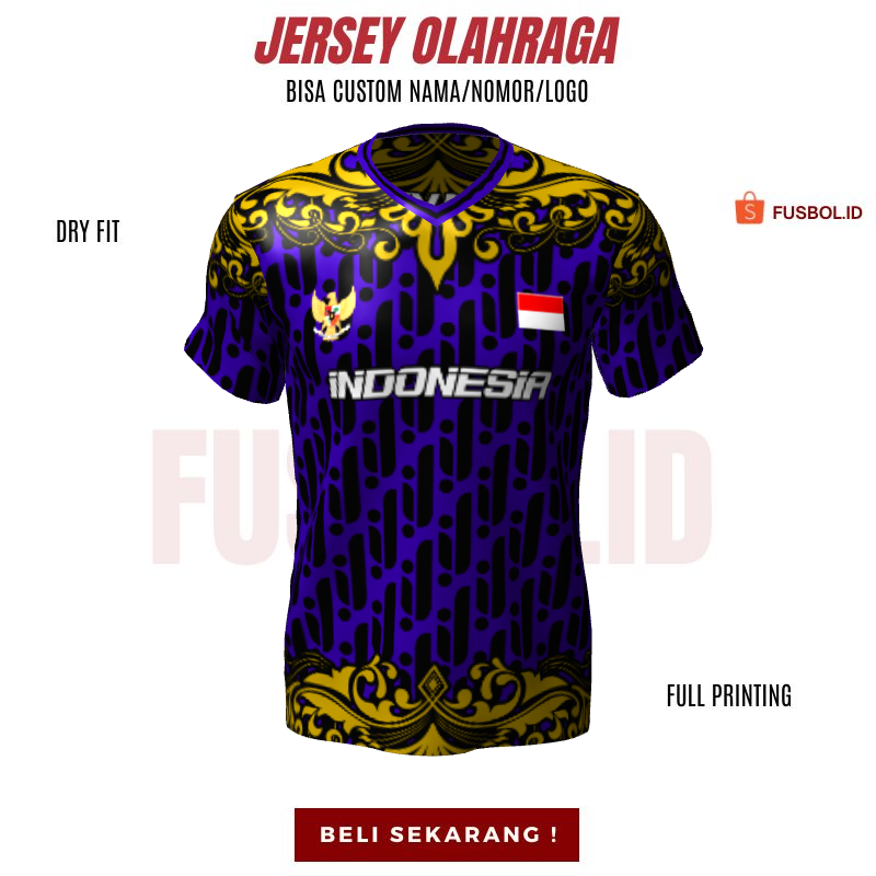 Kaos Jersey Futsal Badminton Volly ftsl462 - Kaos Jersey Bola Custom Free Desain Bebas Sesukamu
