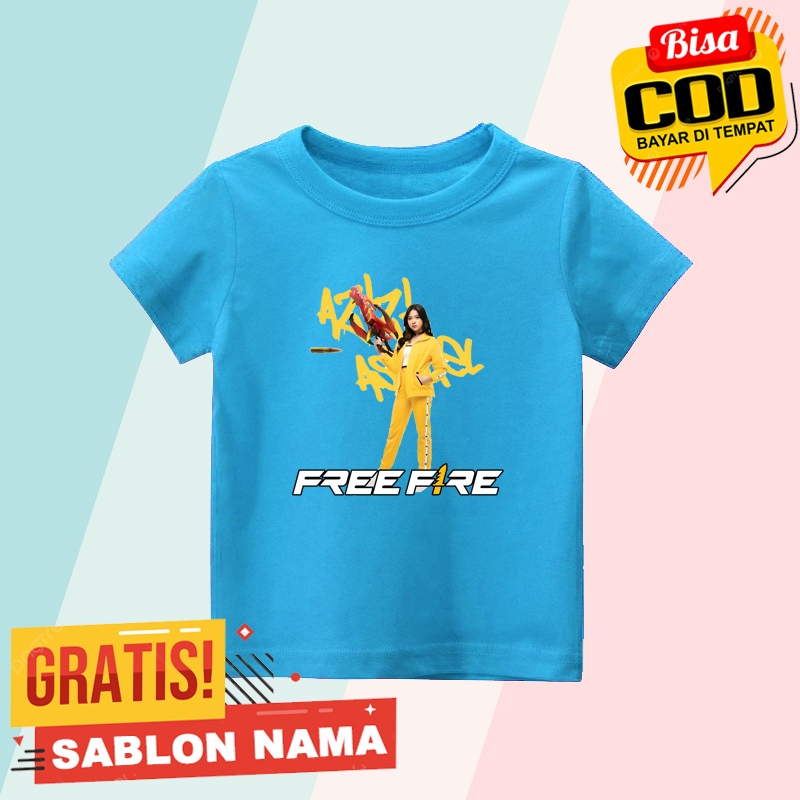 Baju Kaos Anak Motif Member Zee Azizi Jkt48 X Free Fire
