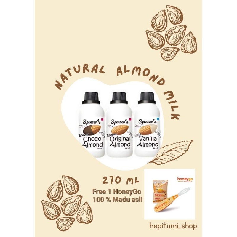 

SPENCER ALMOND MILK + FREE HONEYGO 100% MADU ASLI