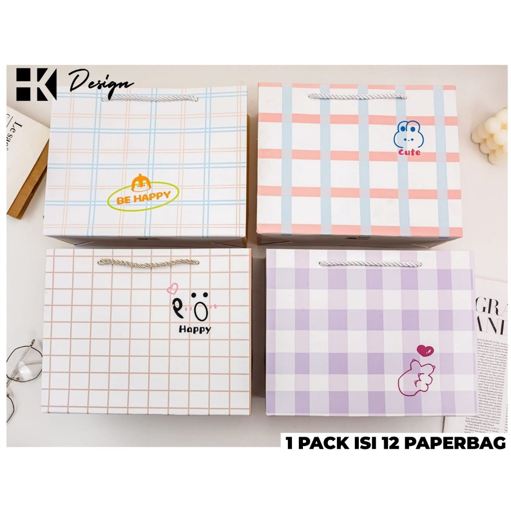 

[HD-259 M 12 PCS] PAPERBAG MOTIF UKURAN 32X25.5X11 TAS KADO ULANG TAHUN GOODIE BAG MOTIF