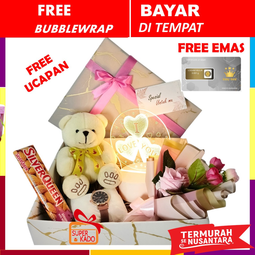 Paket kado ulang tahun cewek lengkap rekomendasi kado buat cewek gift ulang tahun hampers ultah cewe