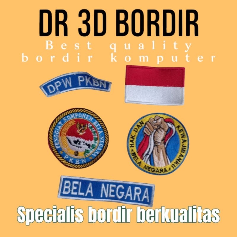 Bela Negara Bordir Bela Negara Set Custom Bordir Komputer Berkualitas