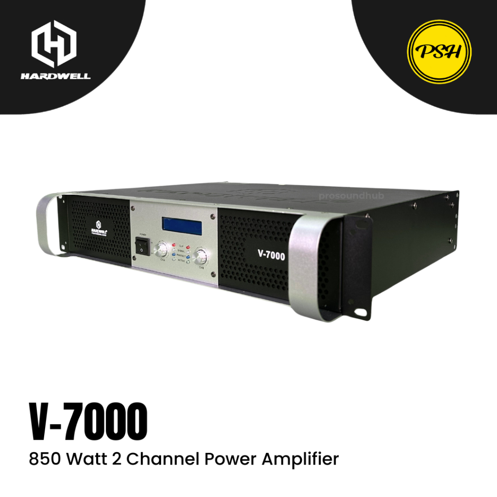 Hardwell V-7000 V7000 Power Amplifier Ampli 2 Channel 800 Watt Stereo Amplifier SpeakOn XLR