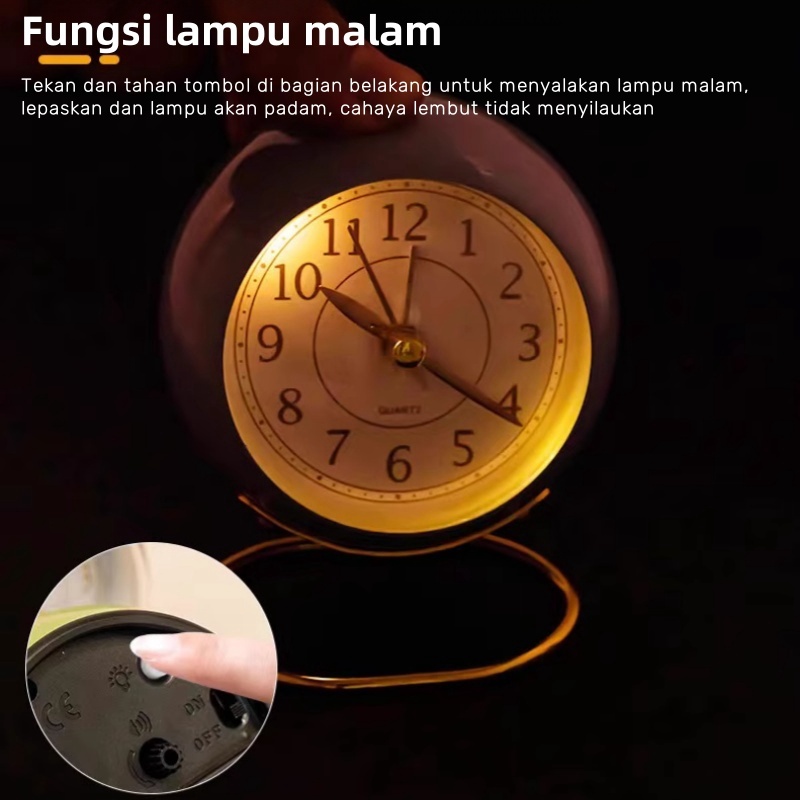 HOT DEALS Jam Alarm Bola Gaya Skandinavia / Jam Weker Meja Belajar Alarm Aesthetic Retro / Jam alarm