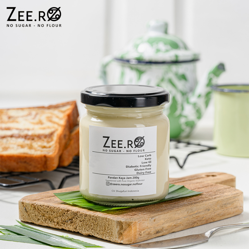 

Zeero Pandan Kaya JAM/No Sugar/Low Carb/DairyFree /Keto/GlutenFREE