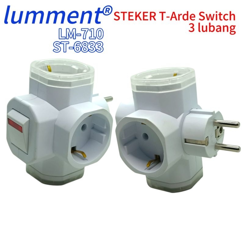 Steker T-arder lumment 3lb colokan+Saklar on/of(LM-710),ST-6833