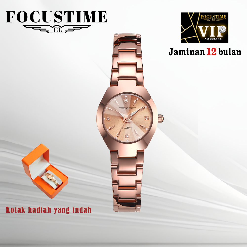 Jam Tangan Wanita Original Berlian Anti Air Kuarsa Bisnis Santai Wanita Jam Tangan Cewek (Kotak Grat