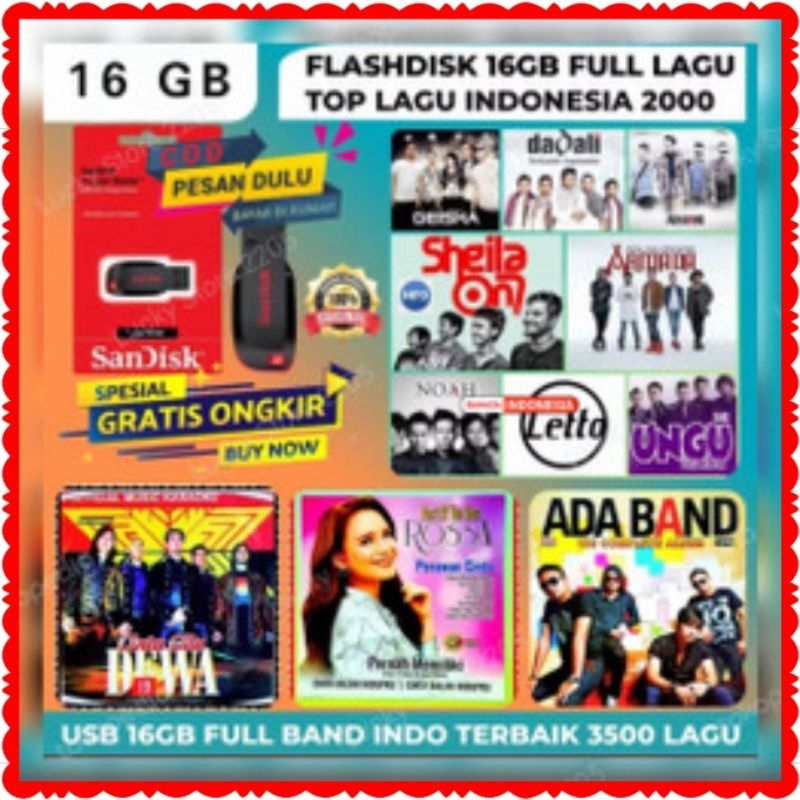 FLASHDISK BONUS LAGU KARAOKE POP BAND INDONESIA 2000 AN-LAGU KARAOKE POP INDONESIA 2000AN