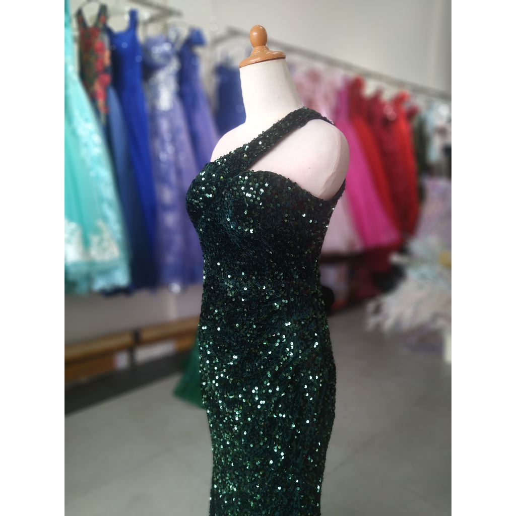 [FOR RENT] Gaun Pesta Hijau Emerald/ Green Emerald Party Dress S006