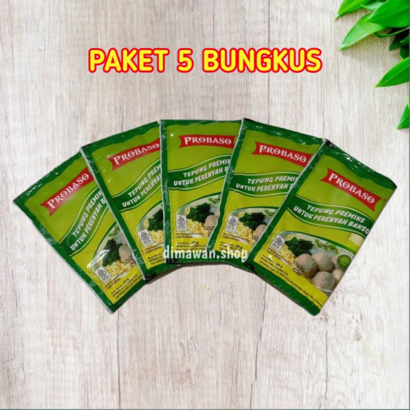 

PROBASO tepung perenyah bakso 20 gram ( 5pcs )