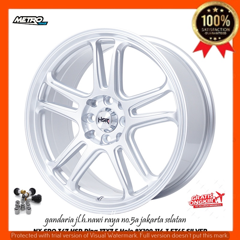 velg pelek racing r17 ring 17 untuk mobil avanza xenia brio jazz agya ayla sigra calya sirion vios