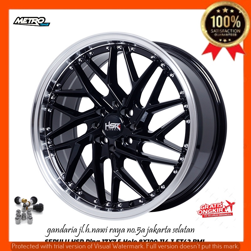 velg pelek racing r17 ring 17 untuk mobil avanza xenia brio jazz agya ayla sigra vios city dll