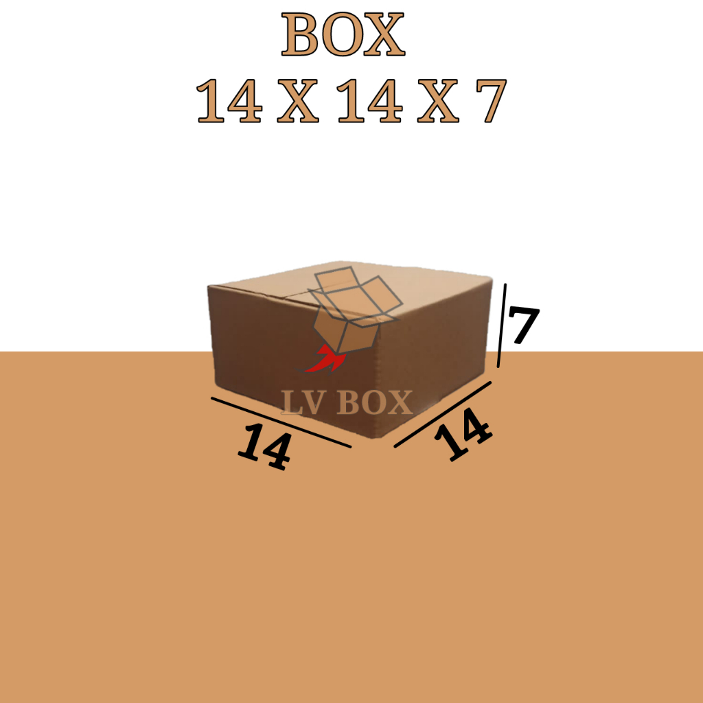 

Kerdus Polos Karton Box Coklat DieCut 14 x 14 x 7