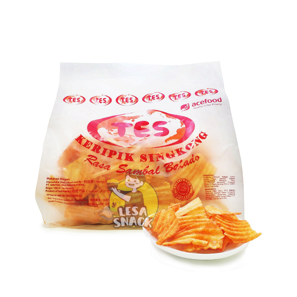 

[LESA SNACK] Keripik Singkong Tes Bumbu Balado Cemilan Kiloan Grosir Termurah