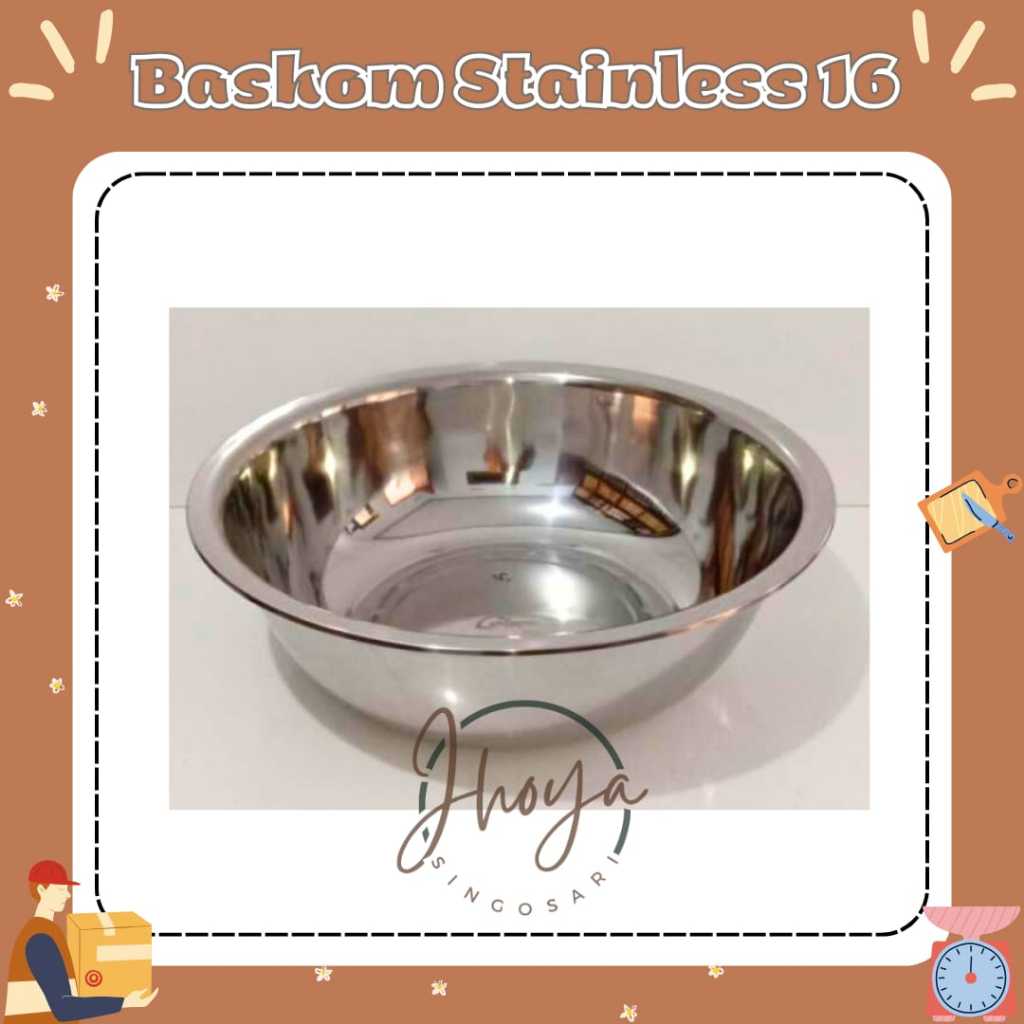 MANGKOK STAINLESS KECIL BASKOM STAINLESS TEBAL ANTI PANAS / WADAH MAKANAN SERBAGUNA PREMIUM UK DIAME