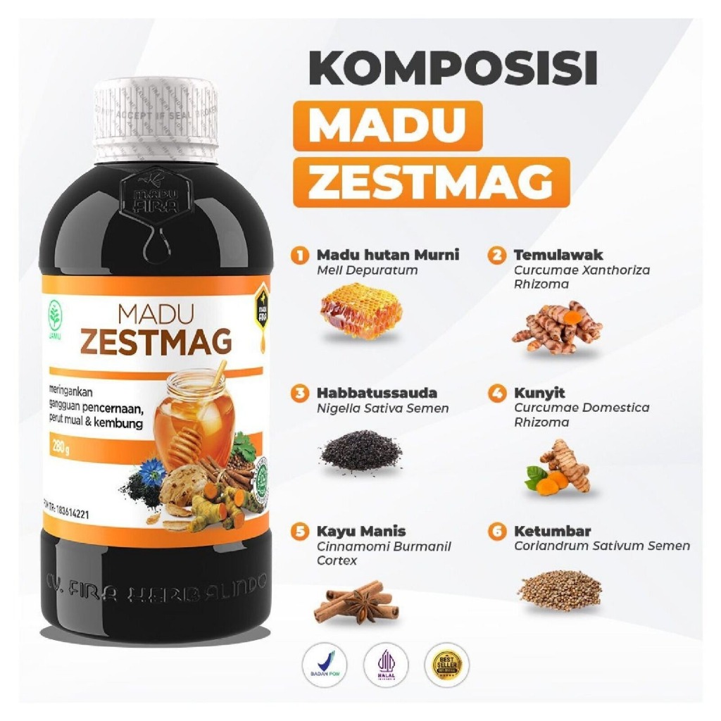 

MADU PENCERNAAN MADU ZESTMAG 280 GR