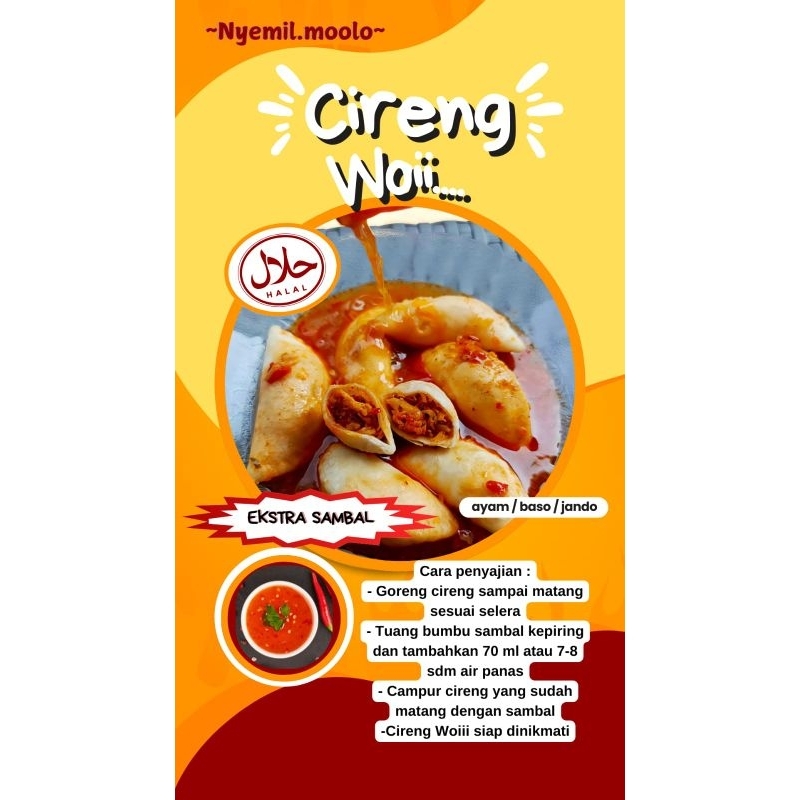 

Cireng Woii Ekstra Sambal | Cireng isi ayam jando bakso extra sambal