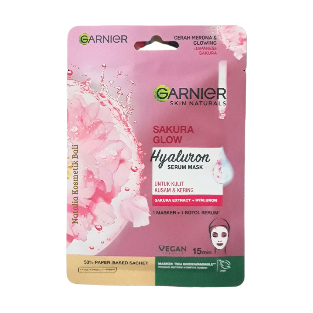 Garnier Sakura Glow Hyaluron Serum Mask 28g - Sheet Mask