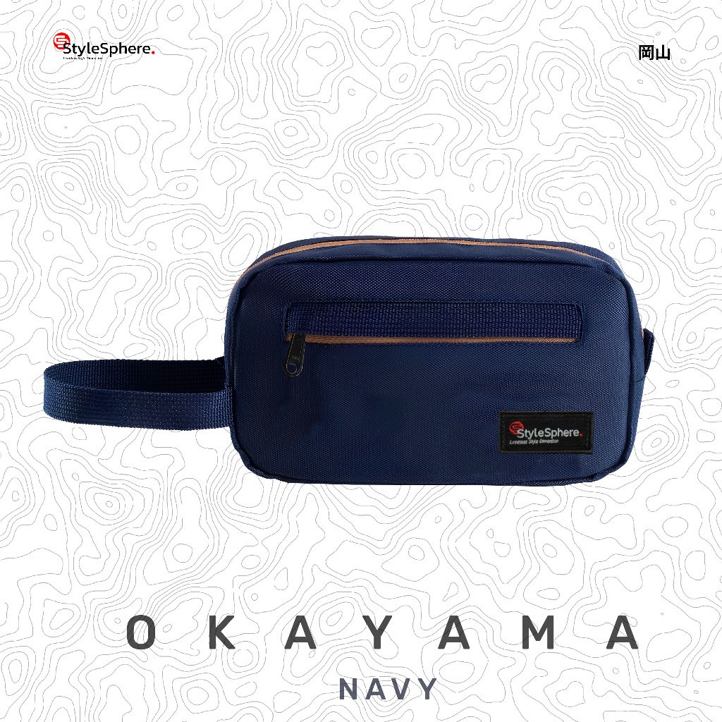 StyleSphere - Pencil Case OKAYAMA Tempat Pensil Sekolah Kantor Kuliah Traveling Organizer Pouch Bag 