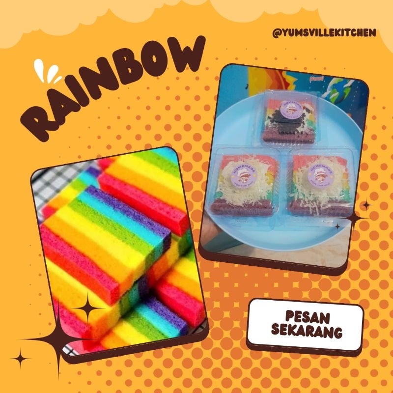 

Bolu rainbow potong_rainbow cake ekonomis_kue tradisional