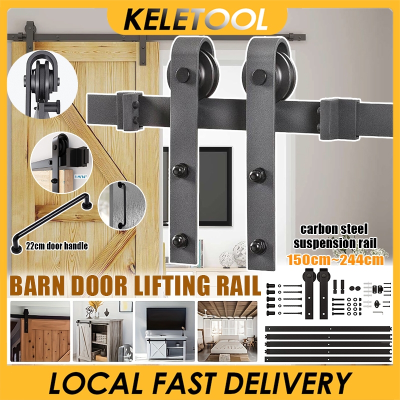 Full set of hardware accessories American barn door sling rail Barn door rail sling door sliding doo