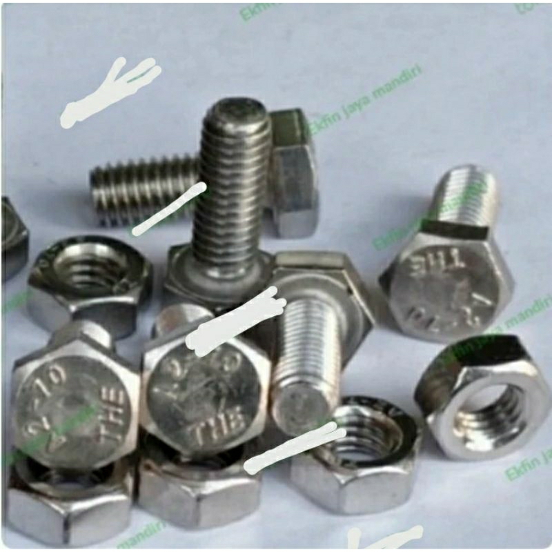 M12×20 Baut mur hexagon / Stainless 304 SS Hex 12×20