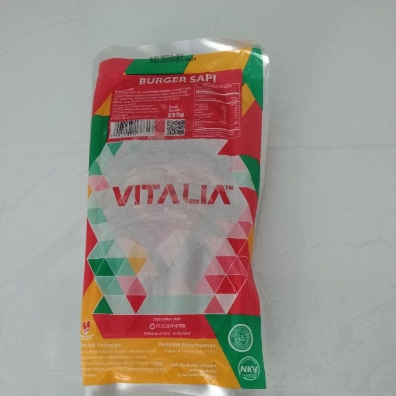 

vitalia burger sapi 250 gr frozen food Banjarmasin El beryl frozen