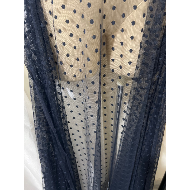 OBRAL tile hitam polkadot kain murah ♥️♥️