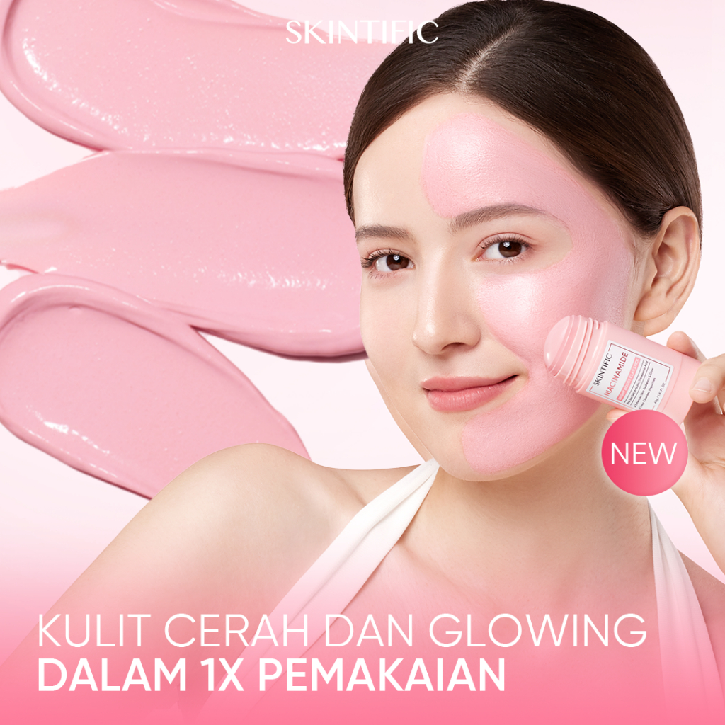 SKINTIFIC Niacinamide Bright Boost Clay Stick is a support brightening booster product that infused 