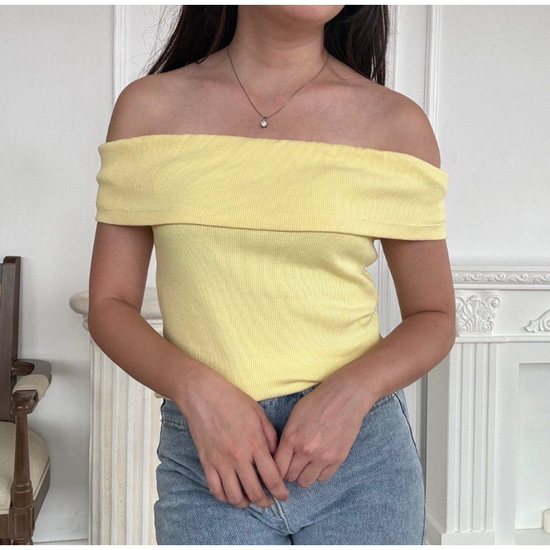 Aesthete Yourlife Sabrina Lemon Top