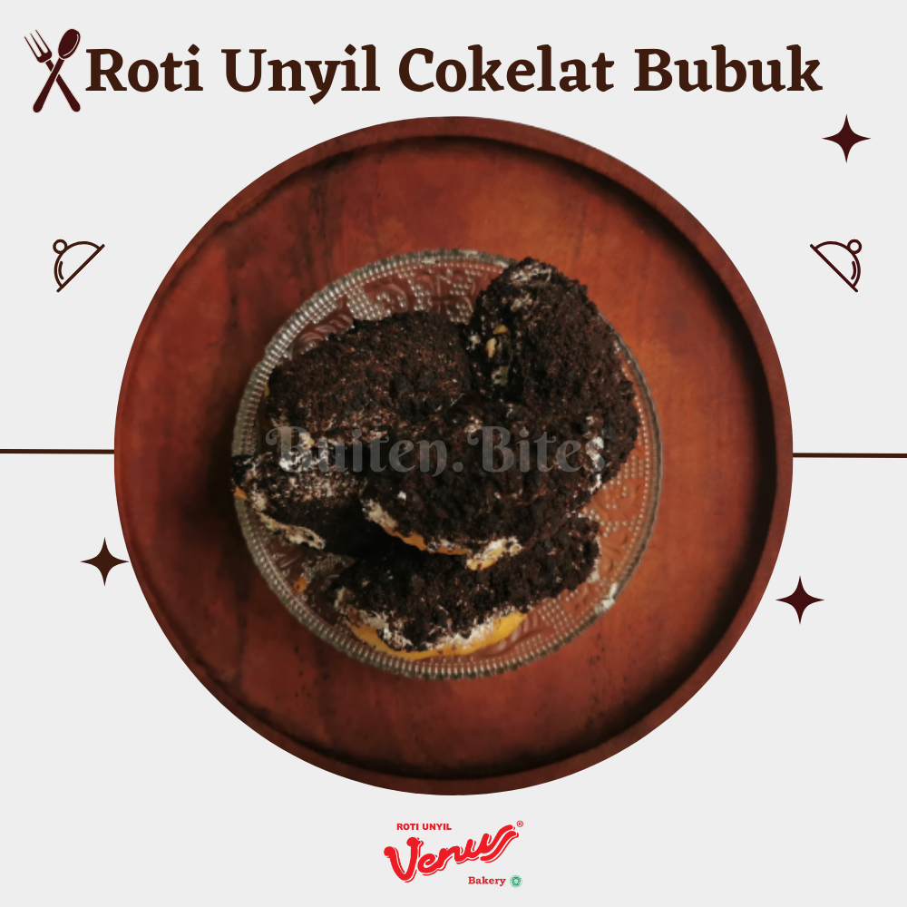 

BuitenBites / Roti unyil venus khas bogor rasa cokelat bubuk enak dan manis