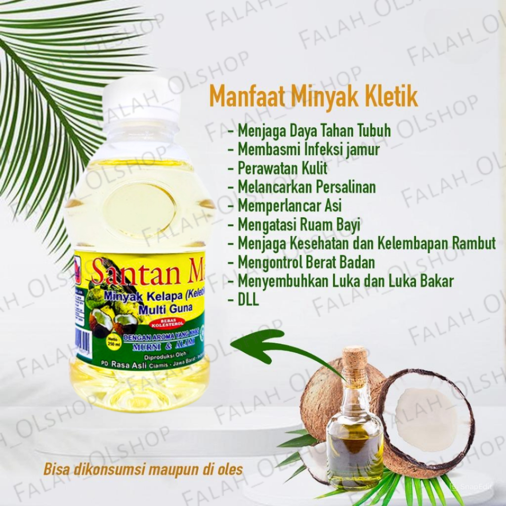 

Minyak Kelapa Asli 100% Murni Klentik 250 ml /Kelentik/Keletik/Lentik/Leutik/Letik