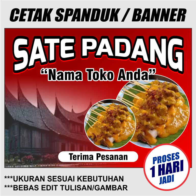 cetak banner spanduk sate padang benner baliho sate padang