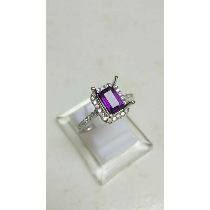 natural ametiys(quartz) ring perak 925 asli original,batu permata asli original garansi 100%