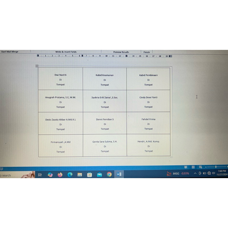

Cetak Label Undangan 103 per 300 Nama