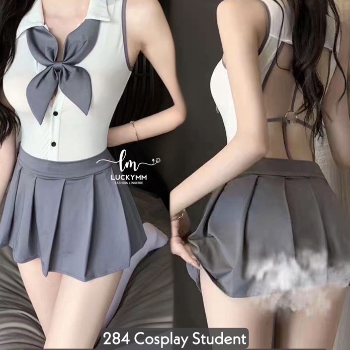 KF7 Sexy lingerie cosplay student baju sexy cosplay wanita  Costume student  Kostum Murid Wanita 284