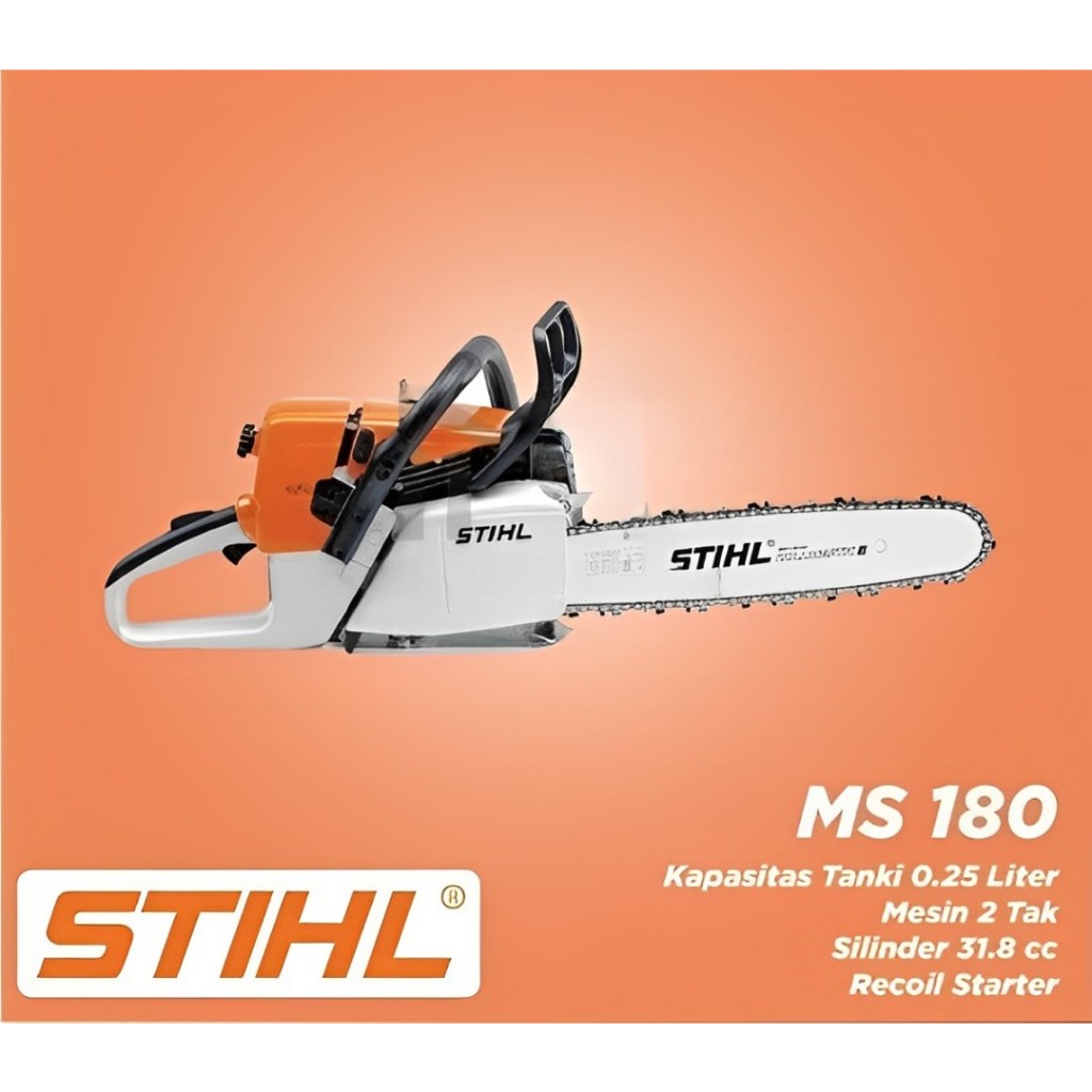 [ ORI ] STIHL Chainsaw Stihl MS 180 16 Inch Original/ Mesin Potong Kayu Stil MS180 Gergaji Kayu 16"