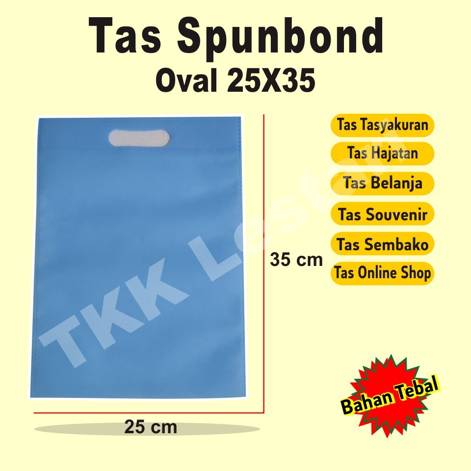 

Tas spunbond oval 25x35 / tas oval 25x35 / tas plong 25x35 / tas spunbond DCUT 25x35 / tas hajatan / tas hidangan / tas tasyakuran / tas sunatan / tas khitanan / tas aqiqah / tas wedding / tas haul / tas ulang tahun / tas seminar / tas promosi