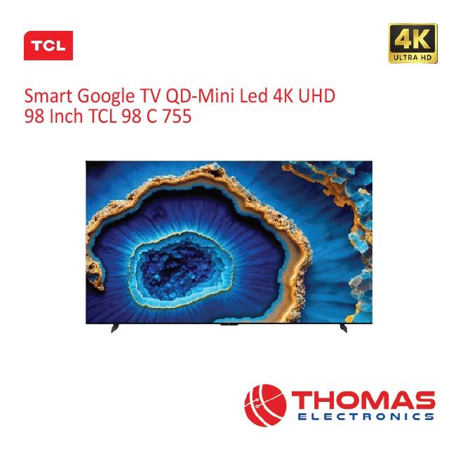 Google Led TV QD Mini 4K UHD 98 Inch TCL 98C755 98 C 755 Garansi Resmi