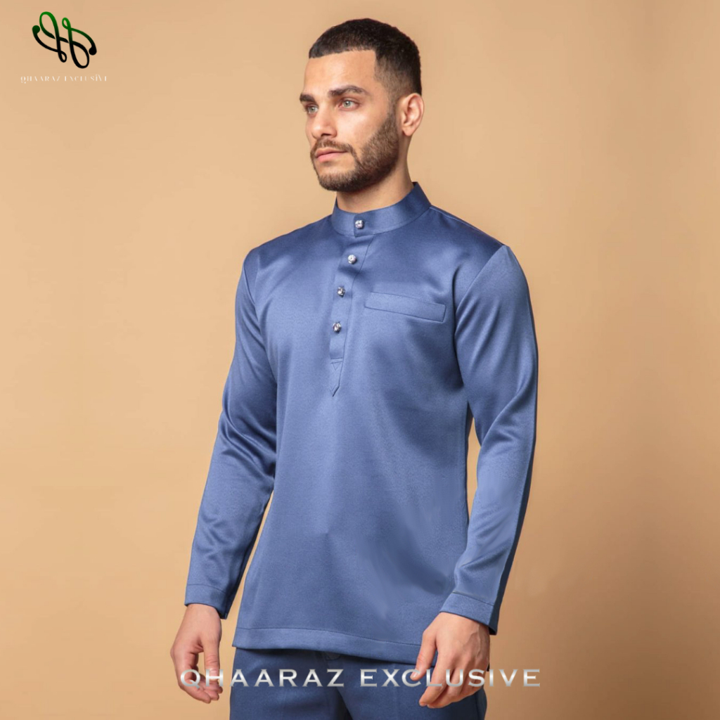 BIG SALE ZAFFEN BAJU MELAYU PRIA SETELAN KOKO MUSLIM MODERN BAHAN SATIN VELVET SATU SET PAKAIAN